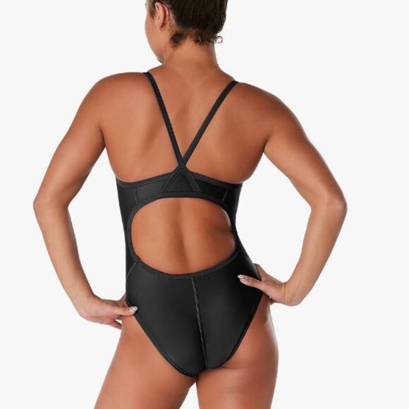 NEW Speedo 1 Piece Swimsuit Athletic Team Flyback Stretch - Picture 6 of 6
